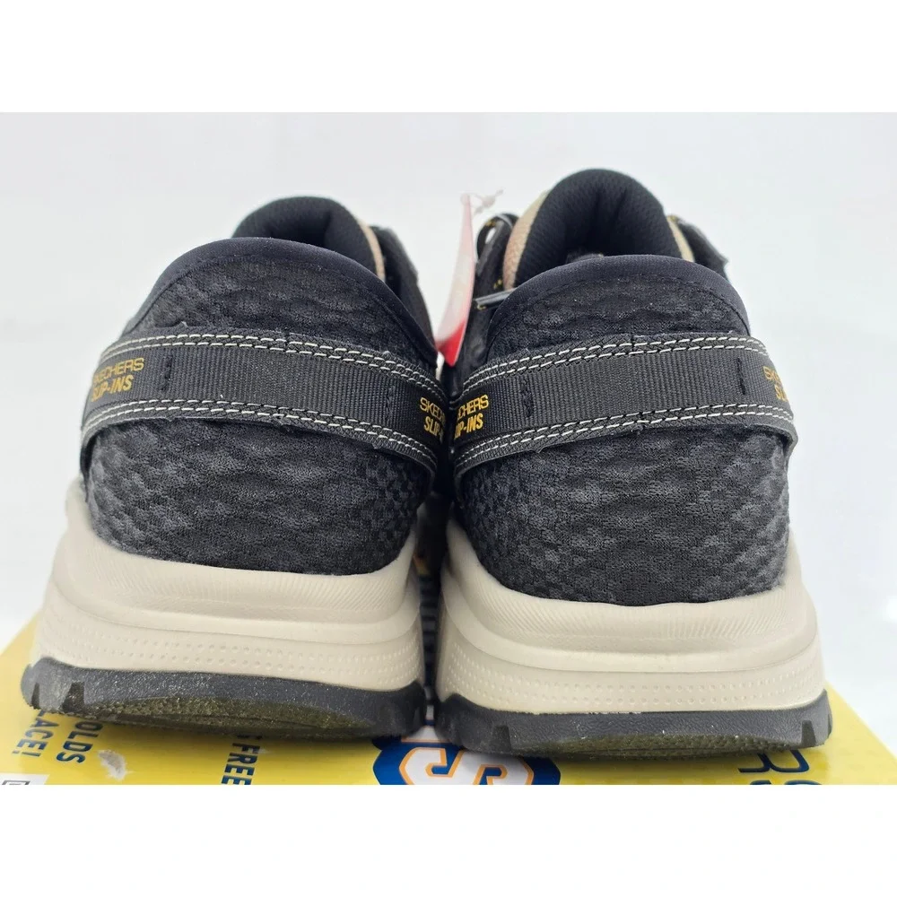 Skechers Summits AT Slip-ins Mens 11 Taupe Black Hands Free Wide Fit -New